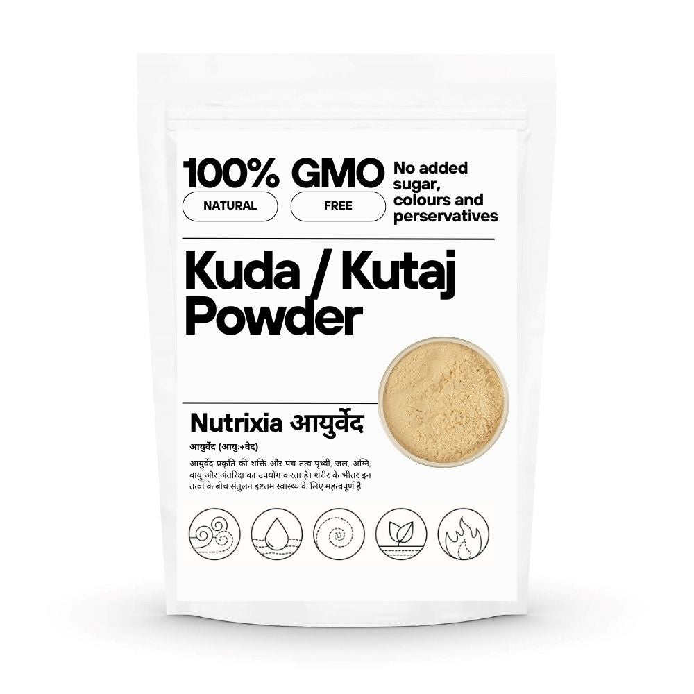 English : Ester Tree, Conessi Seeds, Hindi : Indraju, Kurchi, Kuraiya, Sanskrit :BhadraYava, Kalinga, Sakra, Vatsaka, Urdu :Tukhm-e-Kurchi, IndarjaoTalkh, Punjabi :Indrajau, Kaurasakh, Kura, Assamese :Dudhkuri, Bengali :Kurchi, Gujrati :Kuda, Kudo, Kannada :KodasigeBeeja,Malayalam : Kutakappala, Marathi :Kudayache Beej, Oriya :Kurei, Keruan, Tamil :Kudasapalai, Telugu :KodisapalaVittulu, Palakodisa, Vittulu.