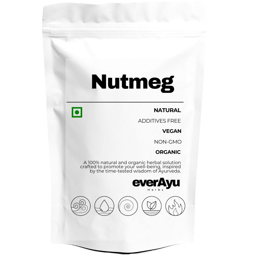 nutmeg, jaiphal, jaifal, myristica fragrans, raw nutmeg, ayurvedic spice, nutmeg seed, aromatic spice