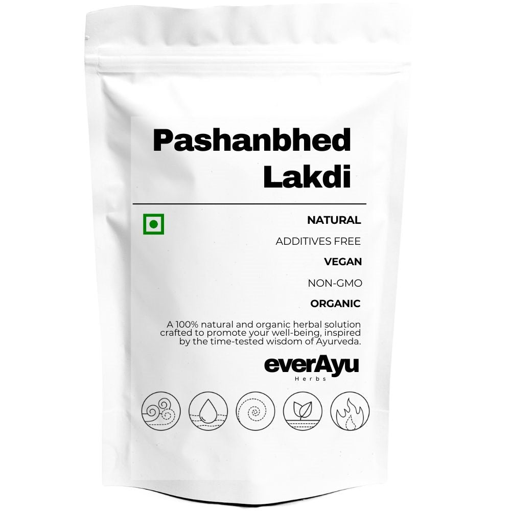 Pure Pashanbhed Lakdi (Bergenia Ligulata Root) – traditional Ayurvedic detox herb for natural cleansing and wellness.