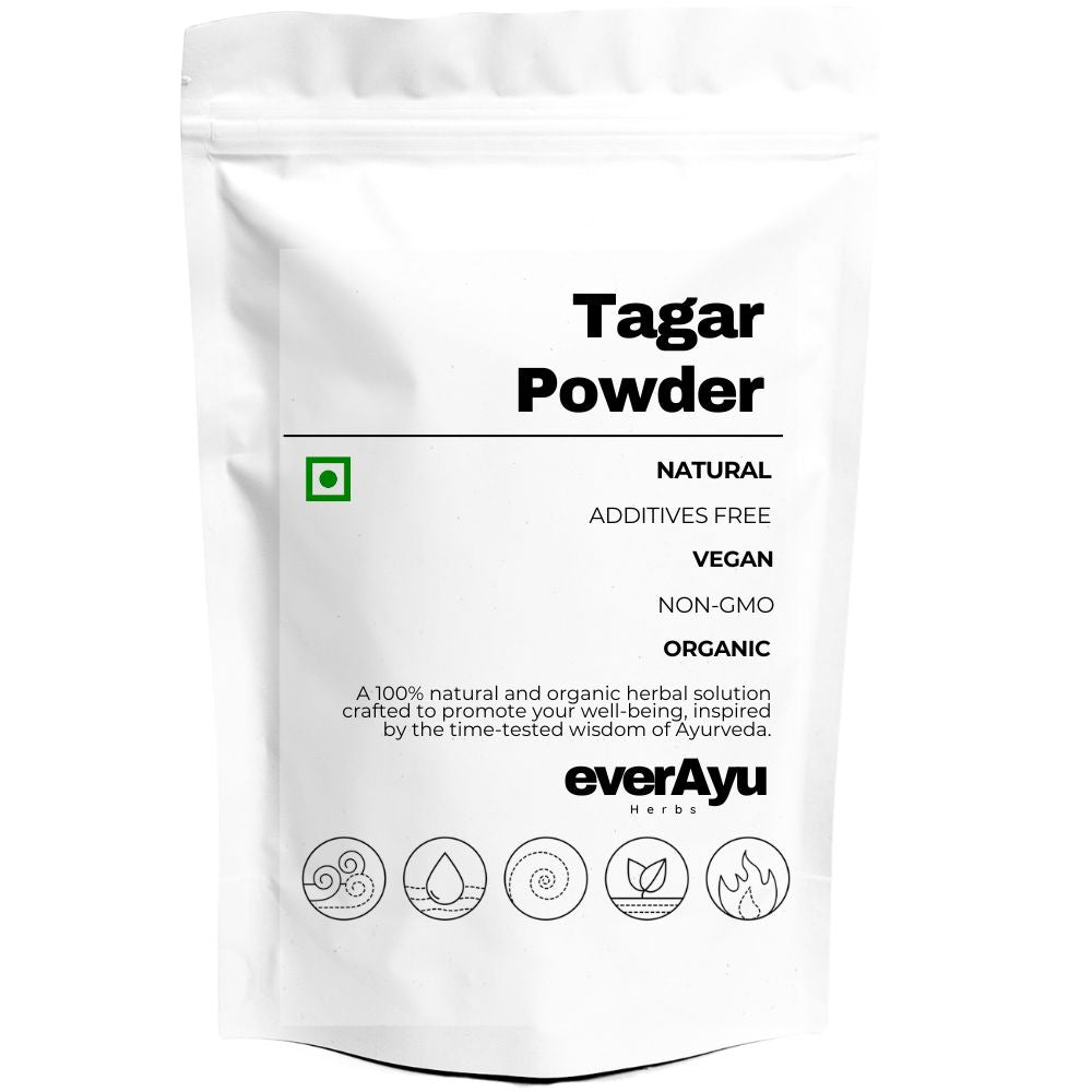 Tagar Powder, also known as Mushkbala, Sugandhabala, Valerian Root, Tagar Ganth, Indian Valerian, and तगर पाउडर, is made from the roots of Valeriana wallichii. Widely known for its aromatic, calming, and grounding qualities, it is used in Ayurveda and traditional wellness for promoting balance and relaxation.