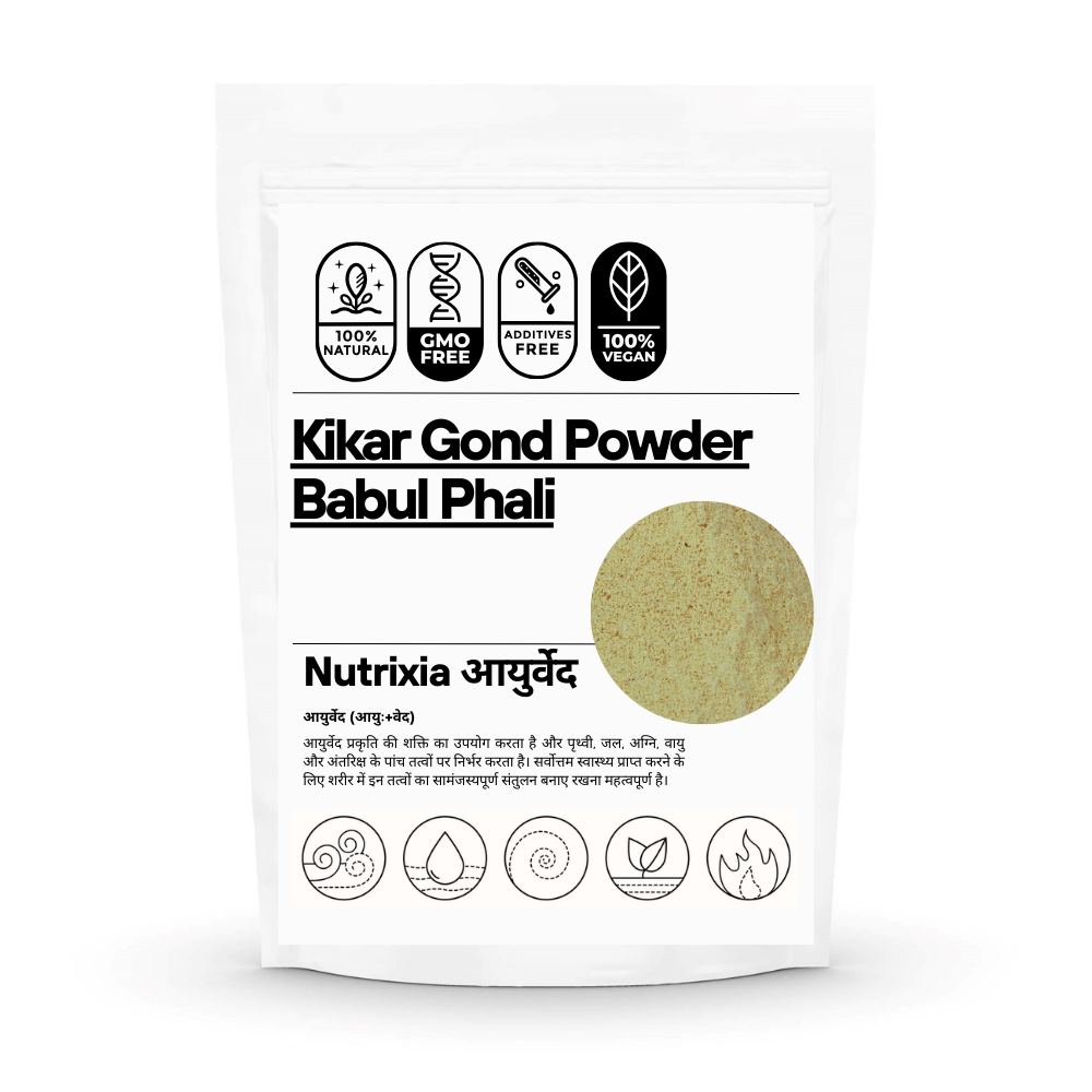 Kikar Gond Powder | कीकर गोंद पाउडर | Babool Gum Powder | Vachellia Nilotica | Pure & Natural | Benefits & Use Nutrixia