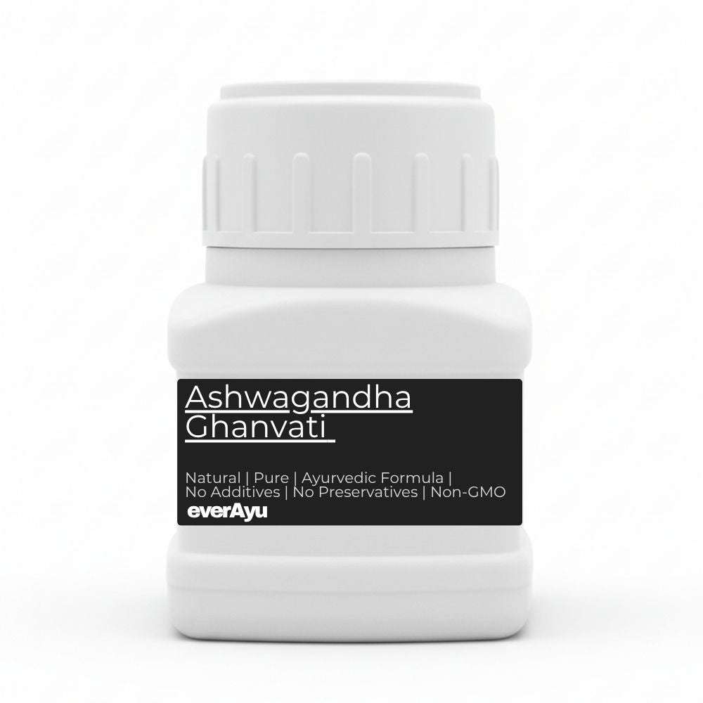 Ashwagandha Ghanvati, अश्वगंधा घनवटी, Ashwagandha Tablets, Withania somnifera tablets, Ashwagandha Ayurvedic Supplement, Herbal Energy Tablets, Indian Ginseng Tablets