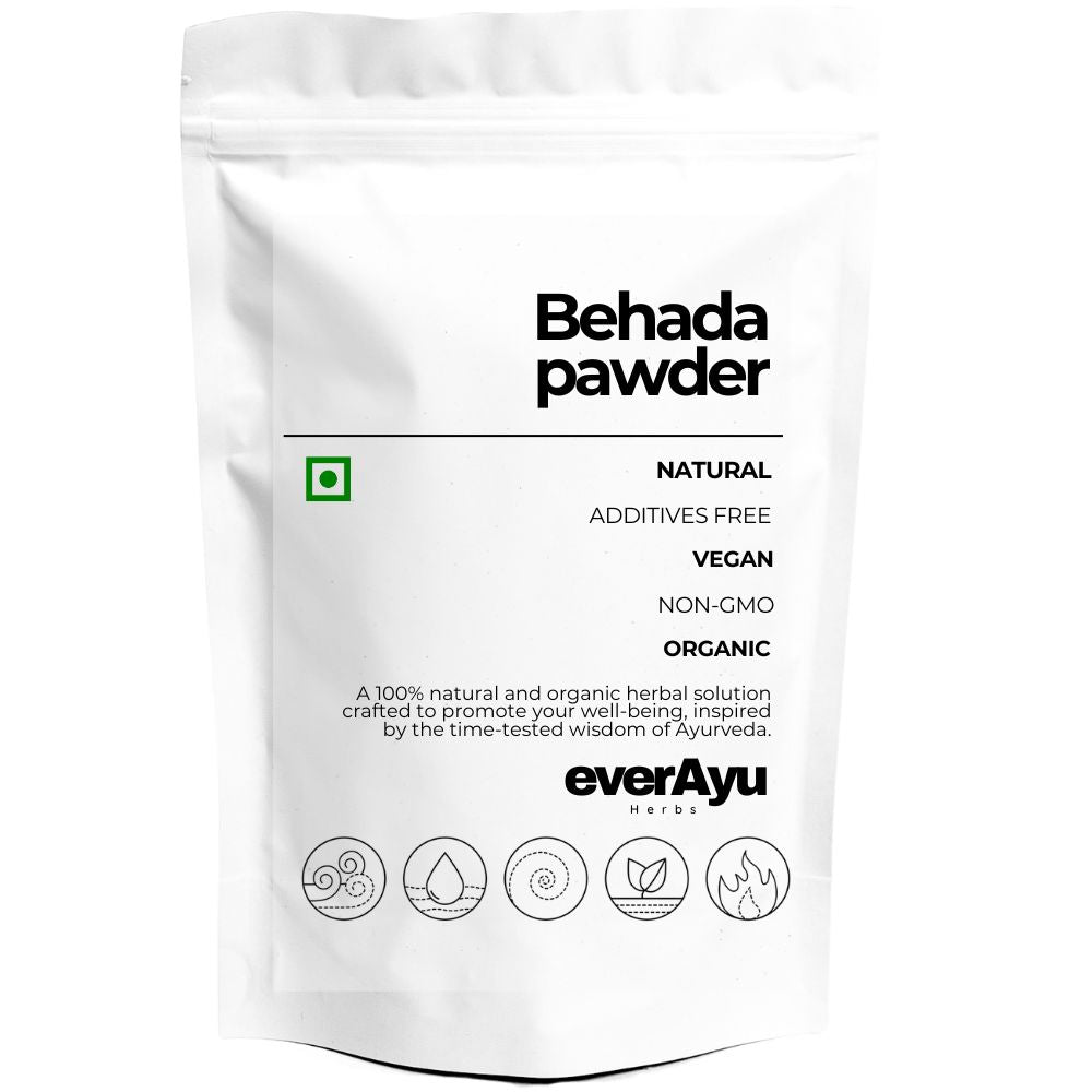 Behada Powder (Baheda Churna / Vibhitaki / Terminalia bellerica) – Ayurvedic powder for digestion, detox, and Kapha balance