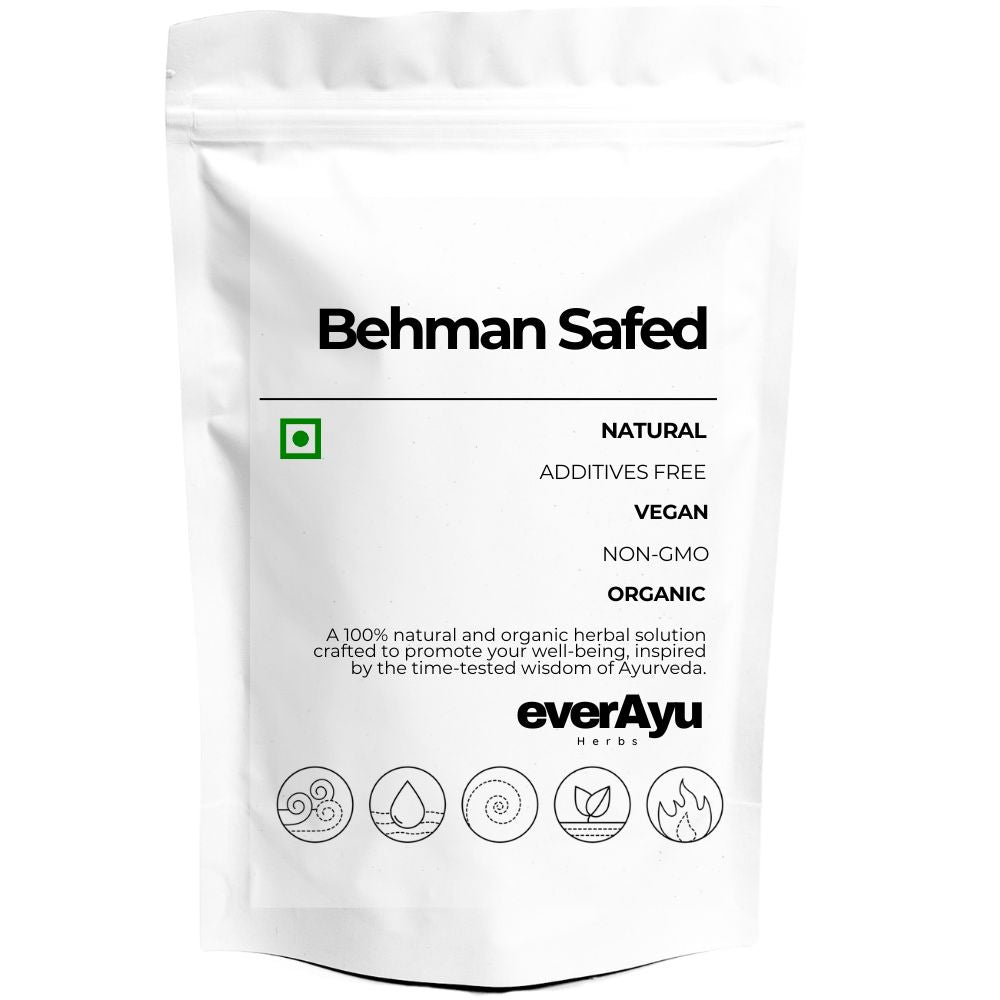 Behman Safed (White Behen / Centaurea behen) – Ayurvedic herb for stamina, vitality, and rejuvenation.
