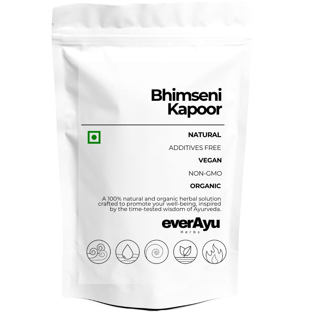Pure Bhimseni Kapoor (Natural Camphor) – Traditional Ayurvedic camphor raw form.