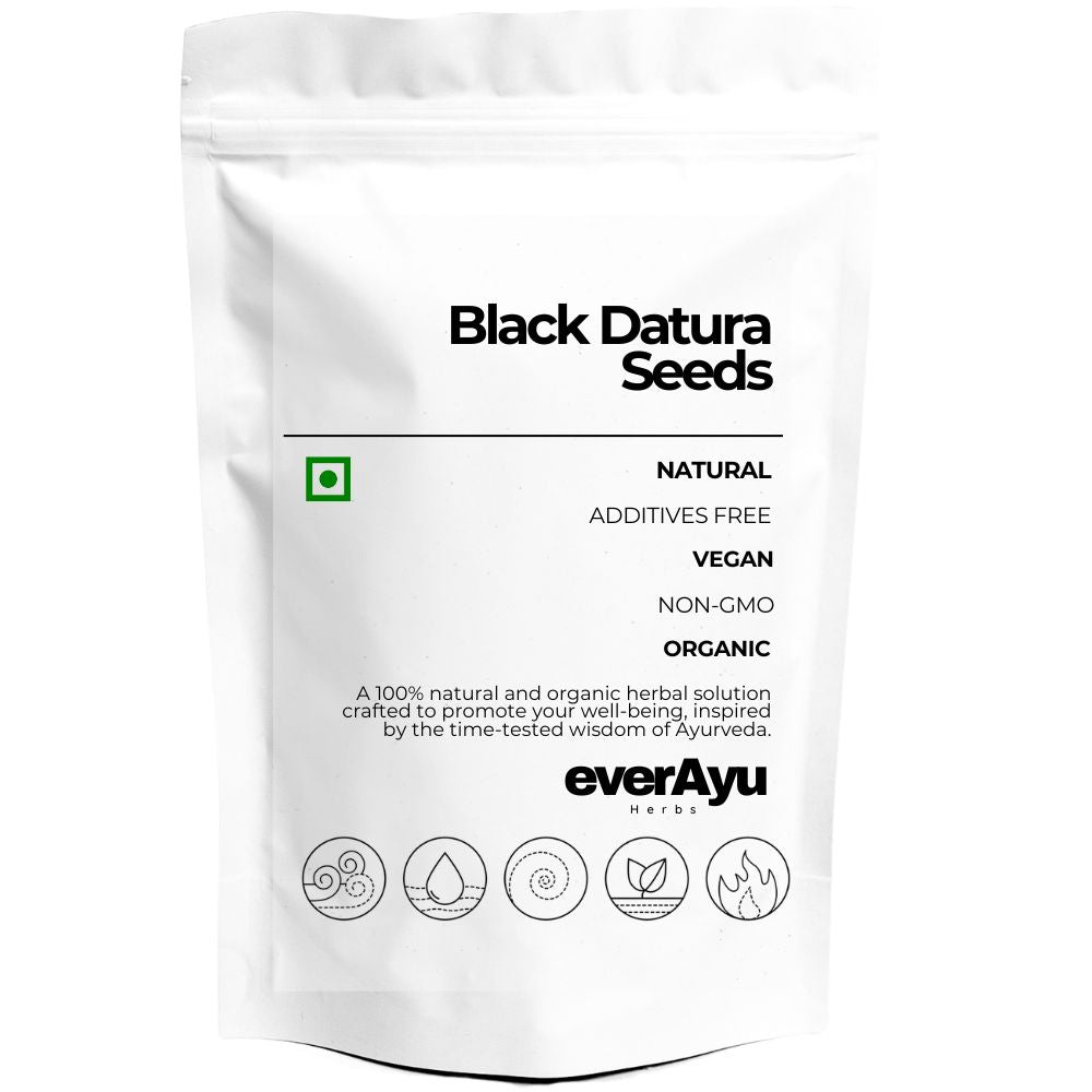 Black Datura Seeds (Kala Dhatura Beej / Datura stramonium) – Natural Ayurvedic and traditional ritual-use seeds known for their potency.