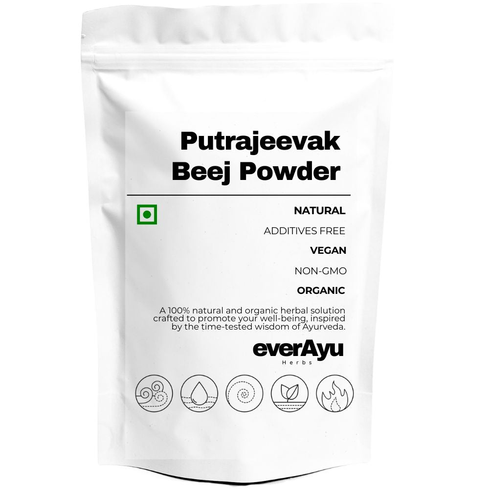 Putrajeevak Beej Powder Putranjiva roxburghii Ayurvedic herbal powder for vitality and wellness