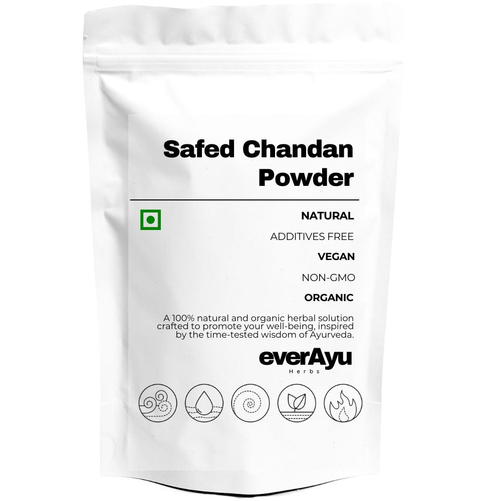 Safed Chandan Powder White Sandalwood Pterocarpus santalinus Ayurvedic Chandan
