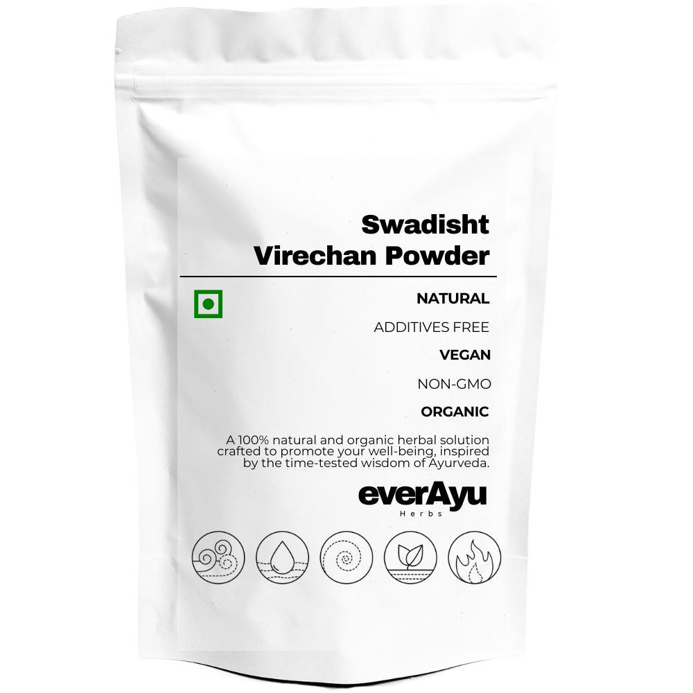 swadisht virechan churna, virechan churna, ayurvedic detox powder, swadisht churna, herbal cleansing churna, digestive ayurvedic powder