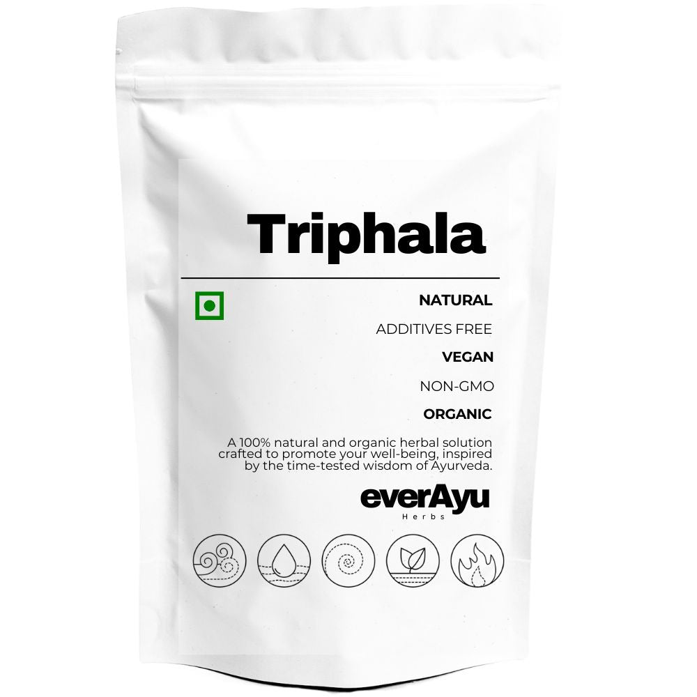 triphala, haritaki bibhitaki amla, triphala raw blend, ayurvedic cleansing herb, herbal detox powder, trifala churna, triphala herbal mix