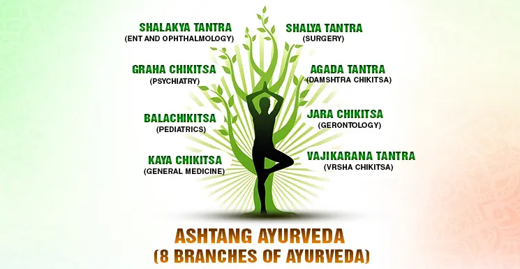Ashtang-The Eight Branches of Ayurveda by god of medicine -Dhanvantari