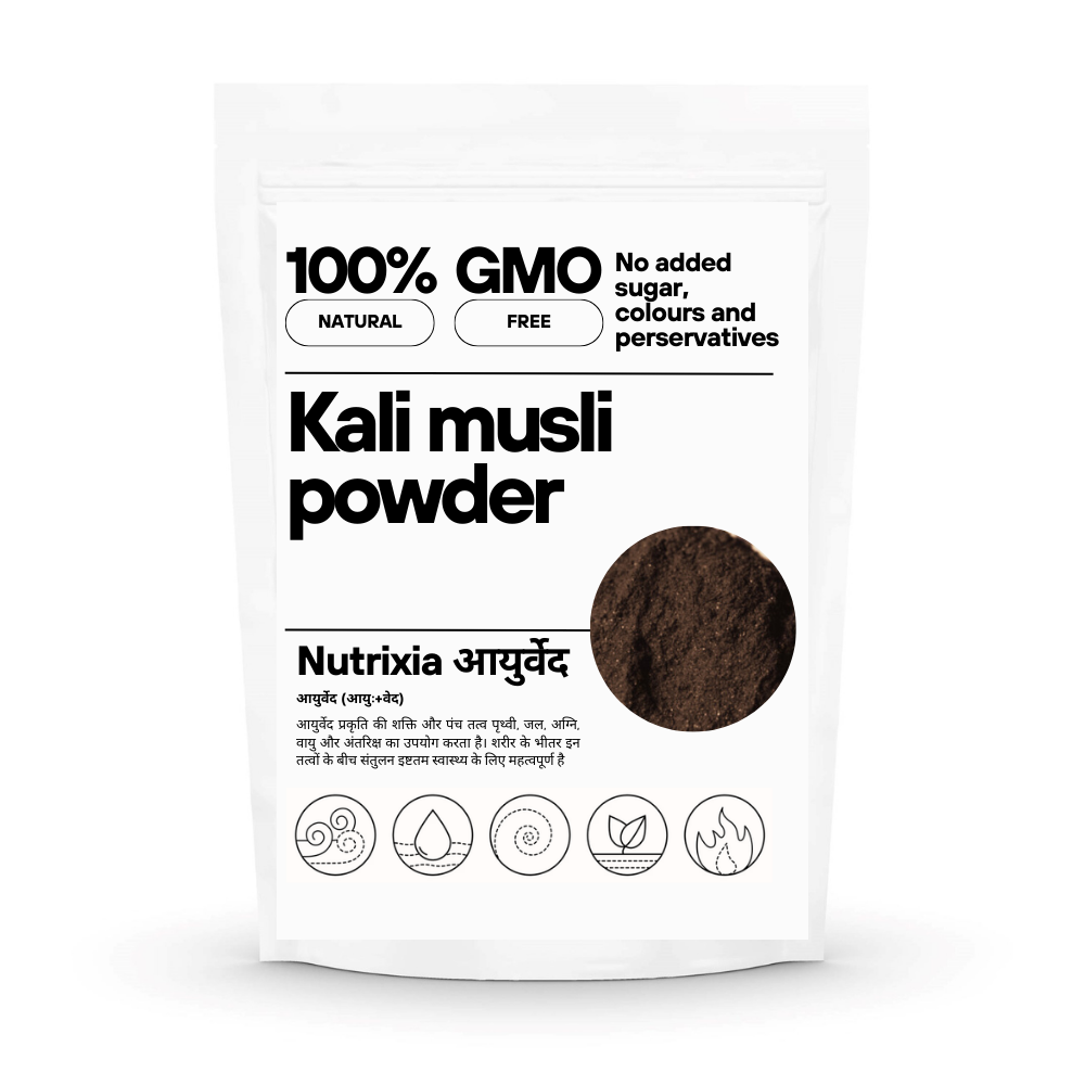 Kali musli powder churna -Curculigo Orchioides-shyah-Musali /Black Musale  Other Names of Kali musli powder-Curculigo orchioides, Talmuli, Talusa, Nelatigade, Nelappana, Nilappanai , Talmuli, Musikaparni, Talpatrika, Golden Eye Grass