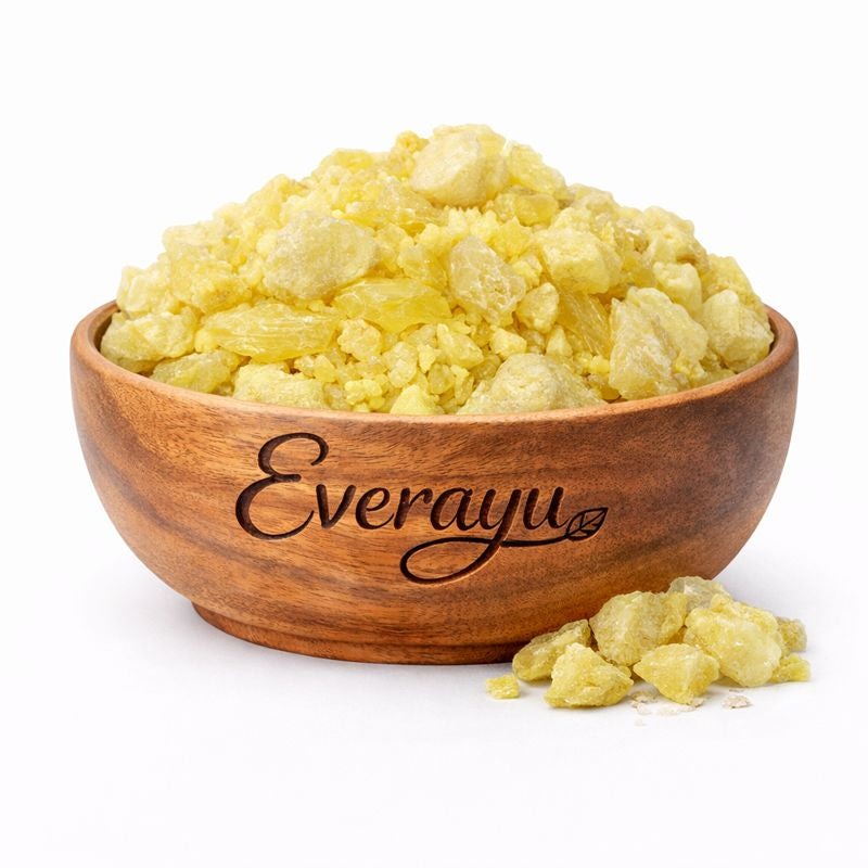 Amlasar Gandhak (Yellow Sulphur / Gandakam) – A purified natural mineral used traditionally in Ayurveda for cleansing and rejuvenation.