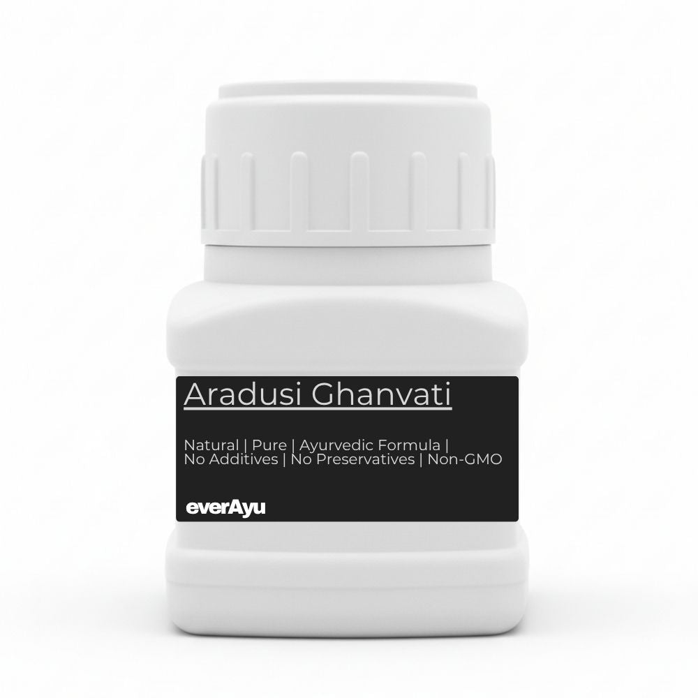Aradusi Ghanvati, Adulsa Ghanvati, Vasa Ghanvati, अरदुसी घनवटी, अदुलसा घनवटी, Adhatoda vasica tablets, Vasaka Ghanvati, Ayurvedic herbal supplement