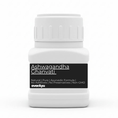 Ashwagandha Ghanvati, अश्वगंधा घनवटी, Ashwagandha Tablets, Withania somnifera tablets, Ashwagandha Ayurvedic Supplement, Herbal Energy Tablets, Indian Ginseng Tablets