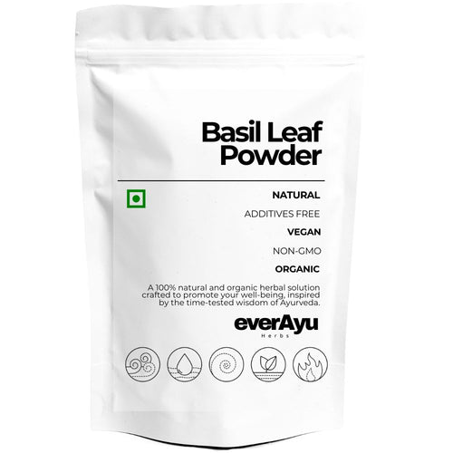 Basil Leaf Powder (Tulsi Patta / Holy Basil) – Ayurvedic herb for immunity, detox, and wellness
