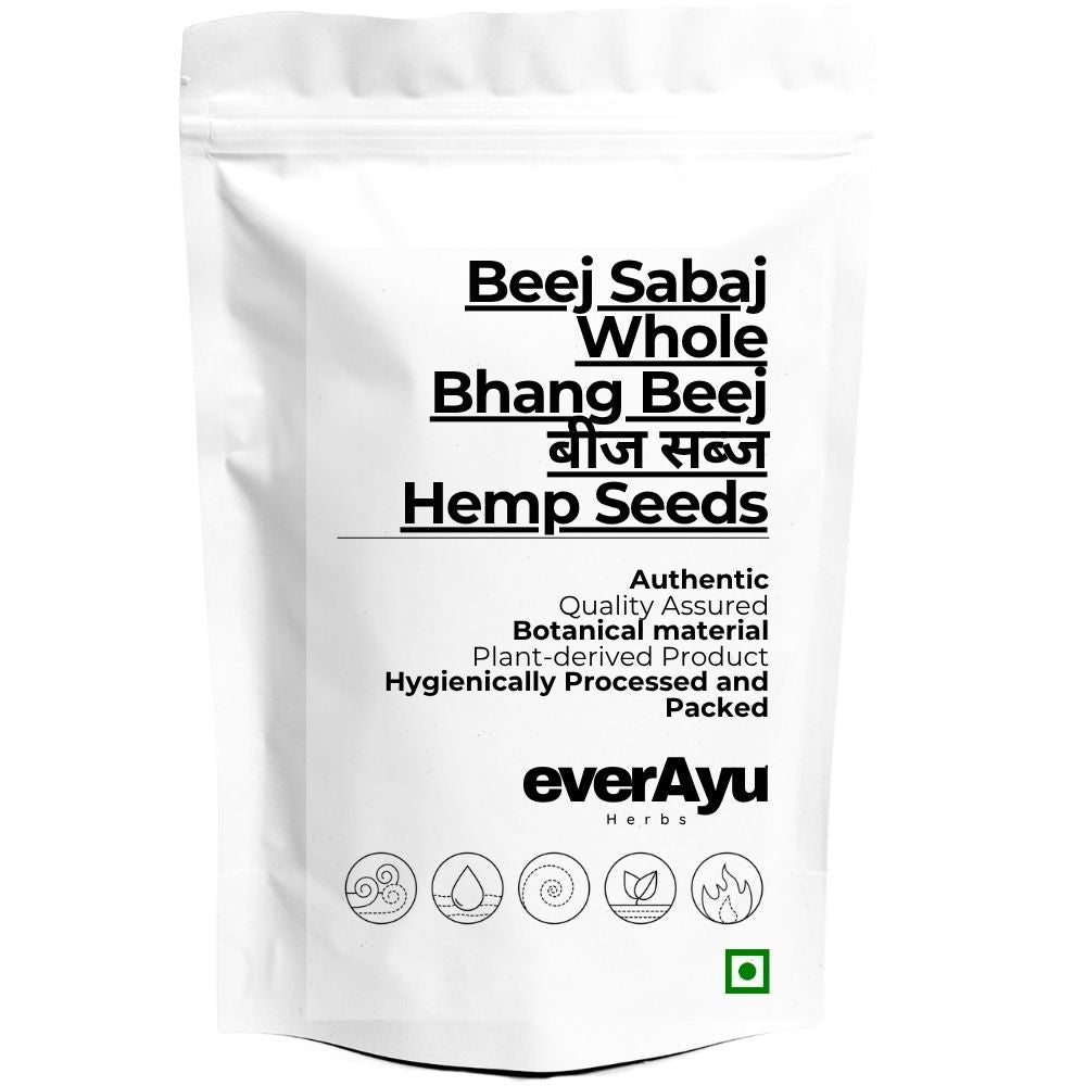 Beej Sabaj Whole | Bhang Beej | Bhaang Beej | Hemp Seeds | Cannabis sativa Seeds | Whole Seeds everAyu