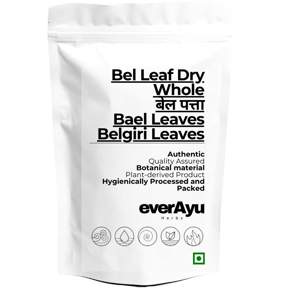 Bel Leaf Dry Whole | बेल पत्ता | Bael Leaves | Bilva Patra | Belgiri Leaves | Aegle marmelos Leaves | Whole Dried Leaves everAyu