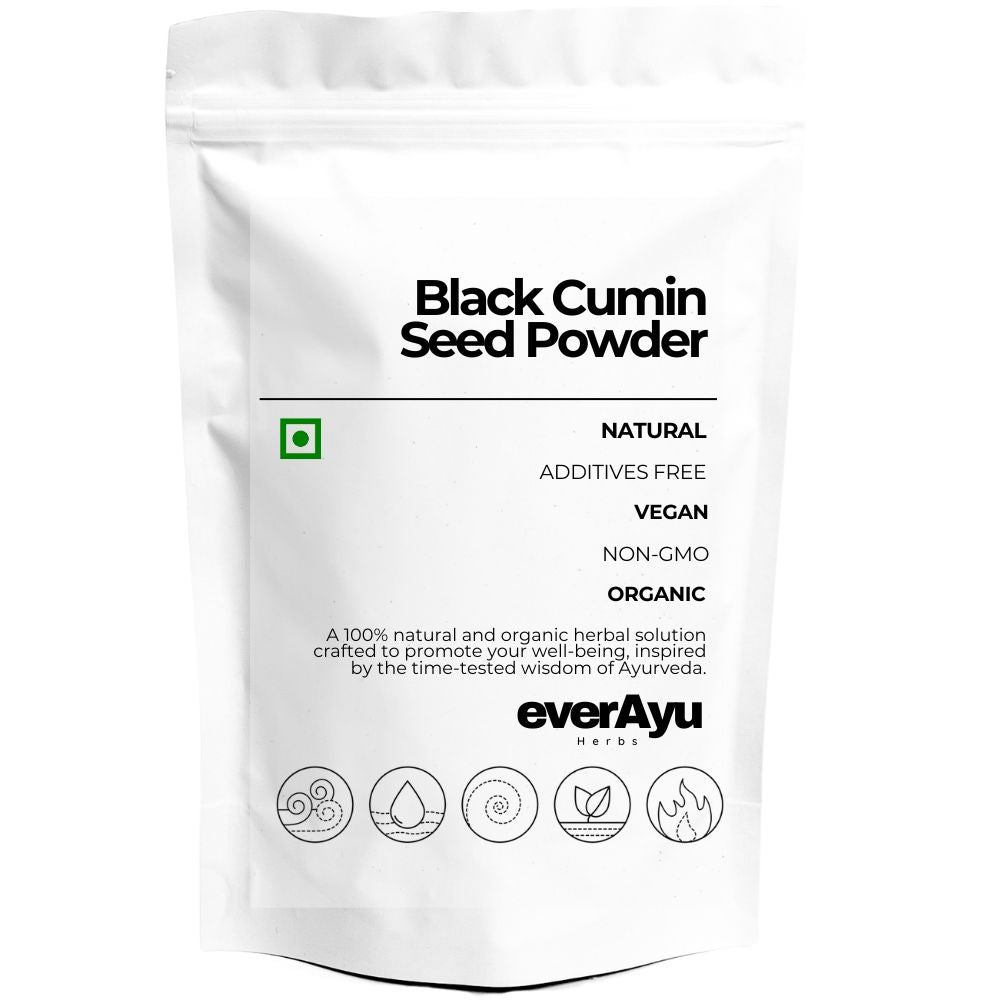 Black Cumin Seed Powder (Kala Jeera / Kali Jiri) – 100% natural Ayurvedic herbal churna traditionally used for digestion and balance.