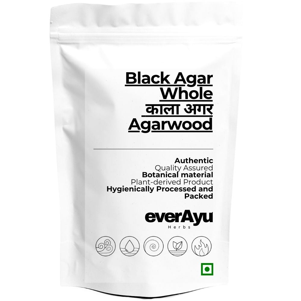 Black Agar Whole | काला अगर | Agarwood | Aquilaria agallocha | Kala Agar Wood | Whole Natural Wood Pieces everAyu