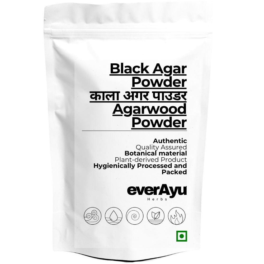 Black Agar Powder | काला अगर पाउडर | Agarwood Powder | Aquilaria agallocha Powder | Kala Agar Powder | Fine Ground Agar Wood Powder everAyu