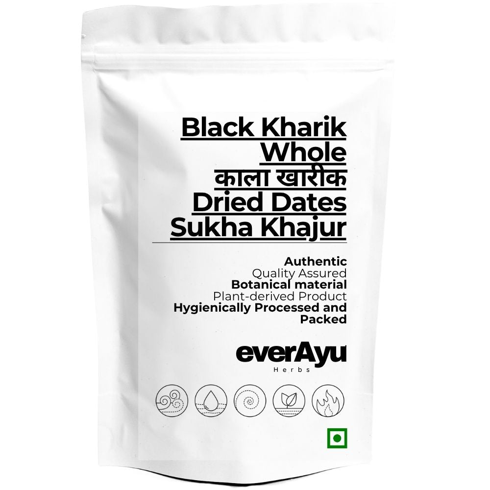 Black Kharik Whole | काला खारीक | Dried Dates | Sukha Khajur | Dry Dates | Whole Dried Fruit everAyu