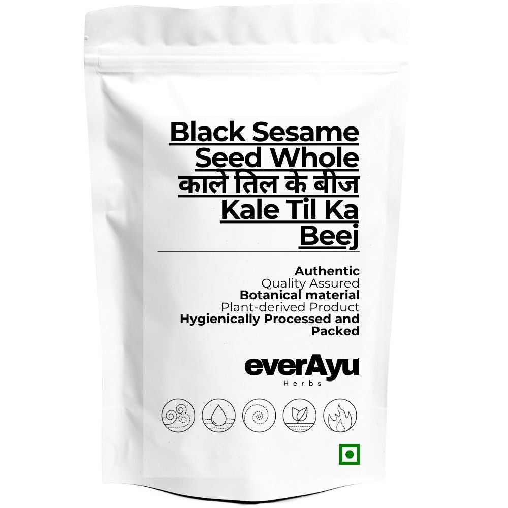 Black Sesame Seed Whole | काले तिल के बीज | Kale Til Ka Beej | Sesamum indicum | Black Til Seeds | Whole Seeds everAyu