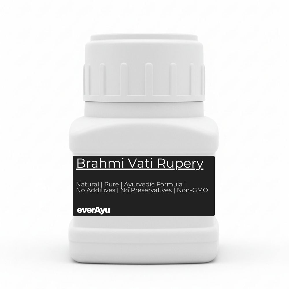 Brahmi Vati Rupery, Brahmi Silver Tablets, Brahmi Ghanvati Ruperi, Ayurvedic Focus Tablets, Bacopa monnieri Silver Tablets, Brahmi Rajat Bhasma Tablets, Ayurvedic Brain Wellness Tablets