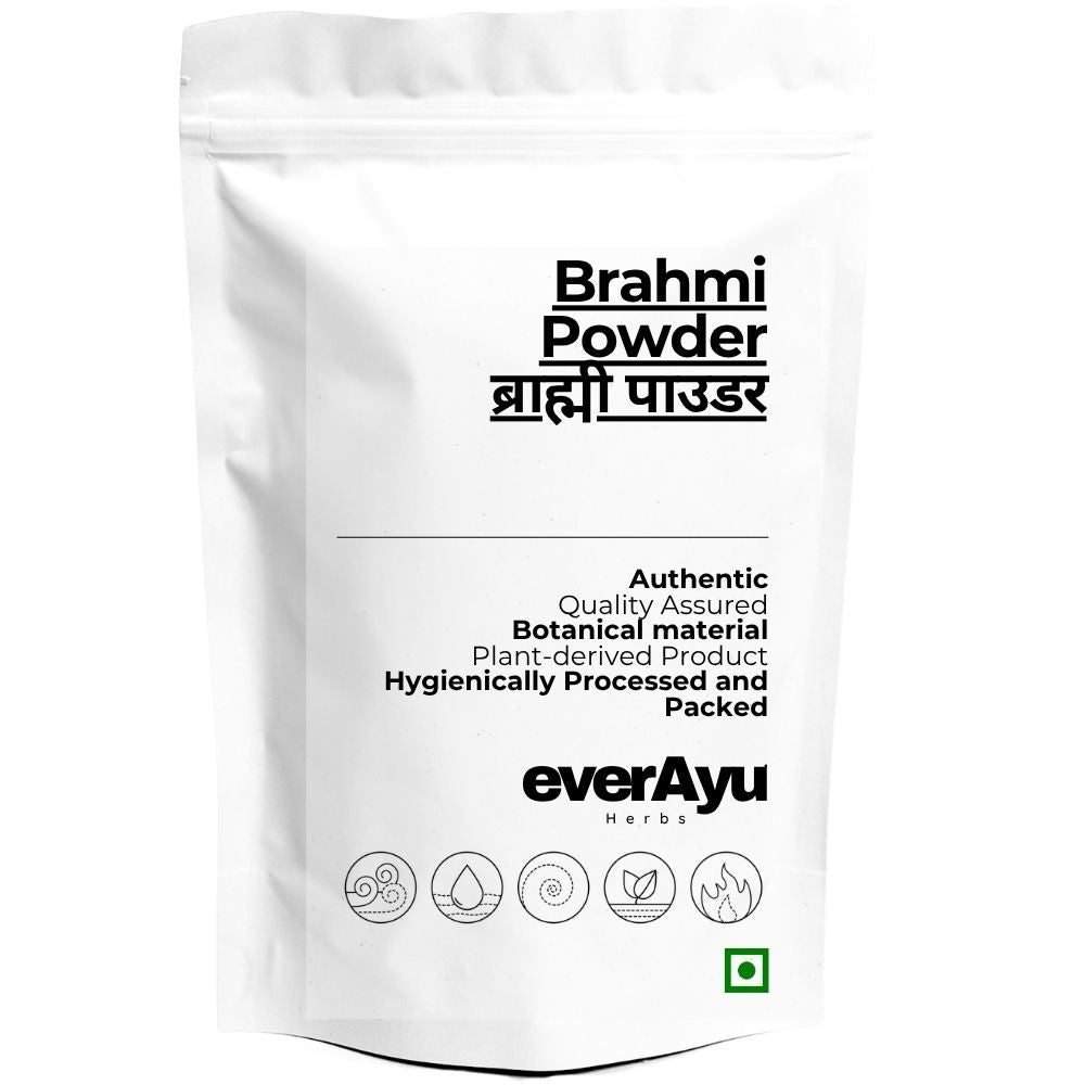 Brahmi Powder | ब्राह्मी पाउडर | Indian Pennywort Powder | Centella asiatica Powder | Gotu Kola Powder | Fine Ground Herb Powder everAyu