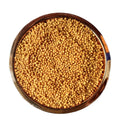 Yellow Mustard Seeds (पीली सरसों), also known as Brassica alba or White Mustard, are aromatic Ayurvedic seeds used for warmth and balance. Other names include Rajika (Sanskrit), Kadugu (Tamil), Avalu (Telugu), Sasive (Kannada), and Sorsher Beej (Bengali)