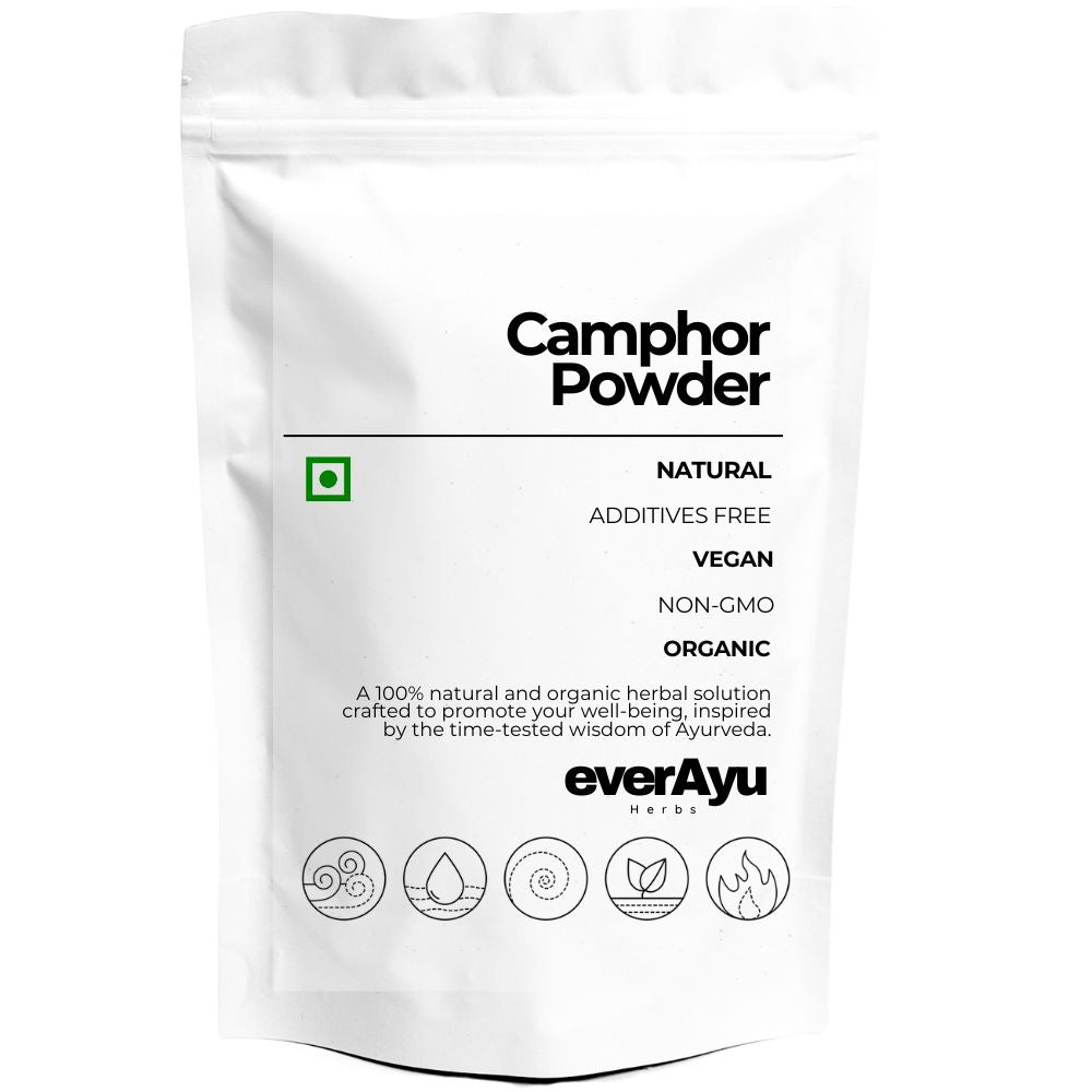 Camphor Powder (Kapoor | Kapur | Cinnamomum camphora) – 100% Natural Ayurvedic aromatic powder used for purification and rituals.