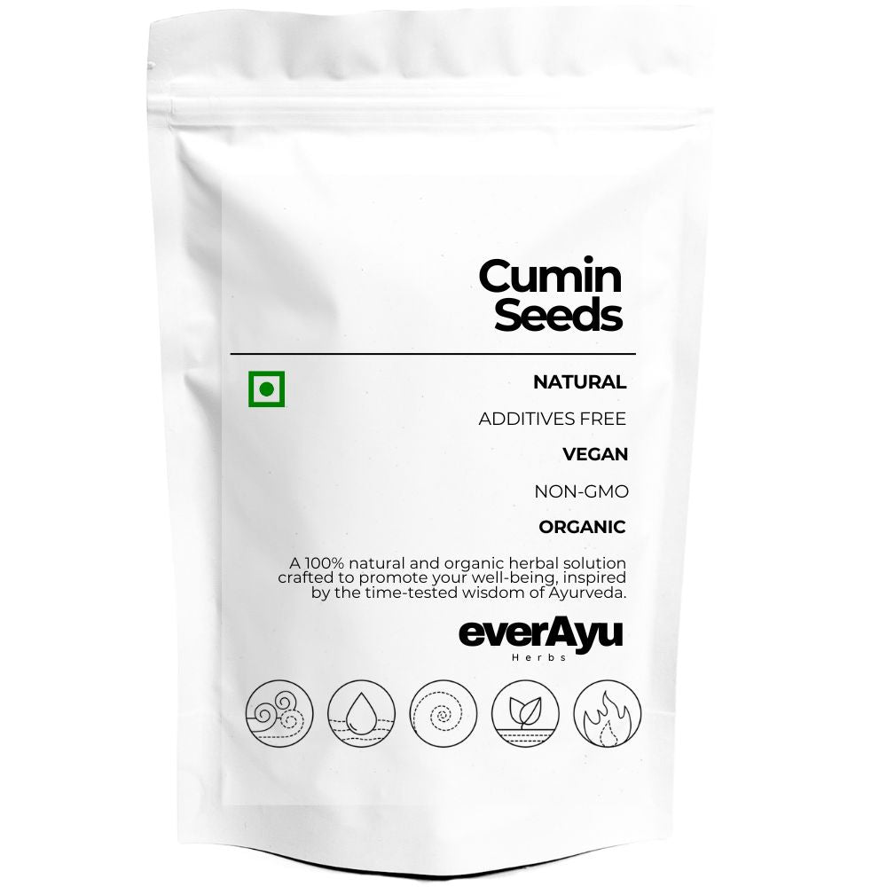 “Cumin Seeds (Cuminum cyminum / Jeera / जीरा) – 100% natural spice, traditionally valued in Ayurveda for digestion, metabolism, and culinary use.”