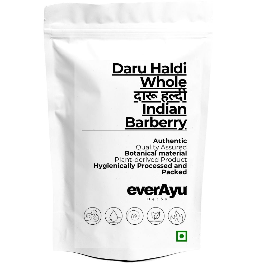 Daru Haldi Whole | दारू हल्दी | Indian Barberry | Berberis aristata | Daruharidra | Whole Botanical Stem Root Bark everAyu