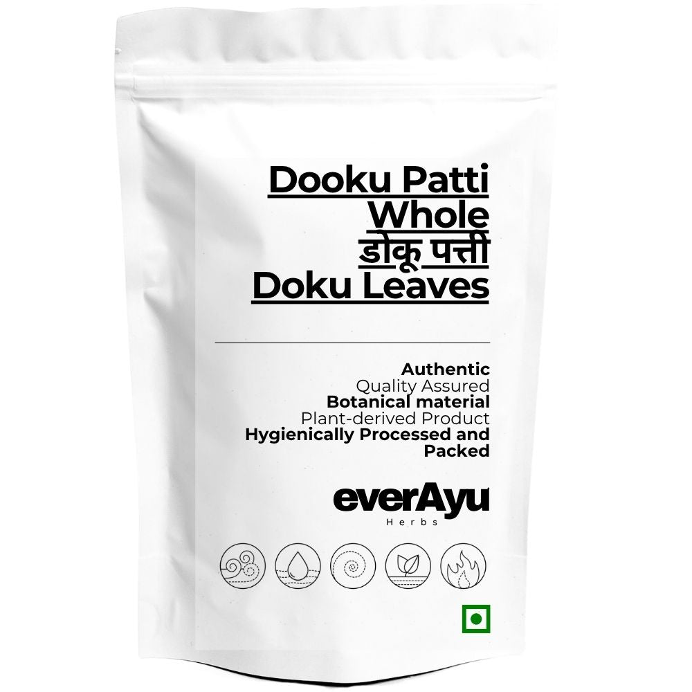 Dooku Patti Whole | डोकू पत्ती | Doku Leaves | Whole Botanical Leaves | Natural Herbal Leaf Material | Traditional Plant Leaves everAyu
