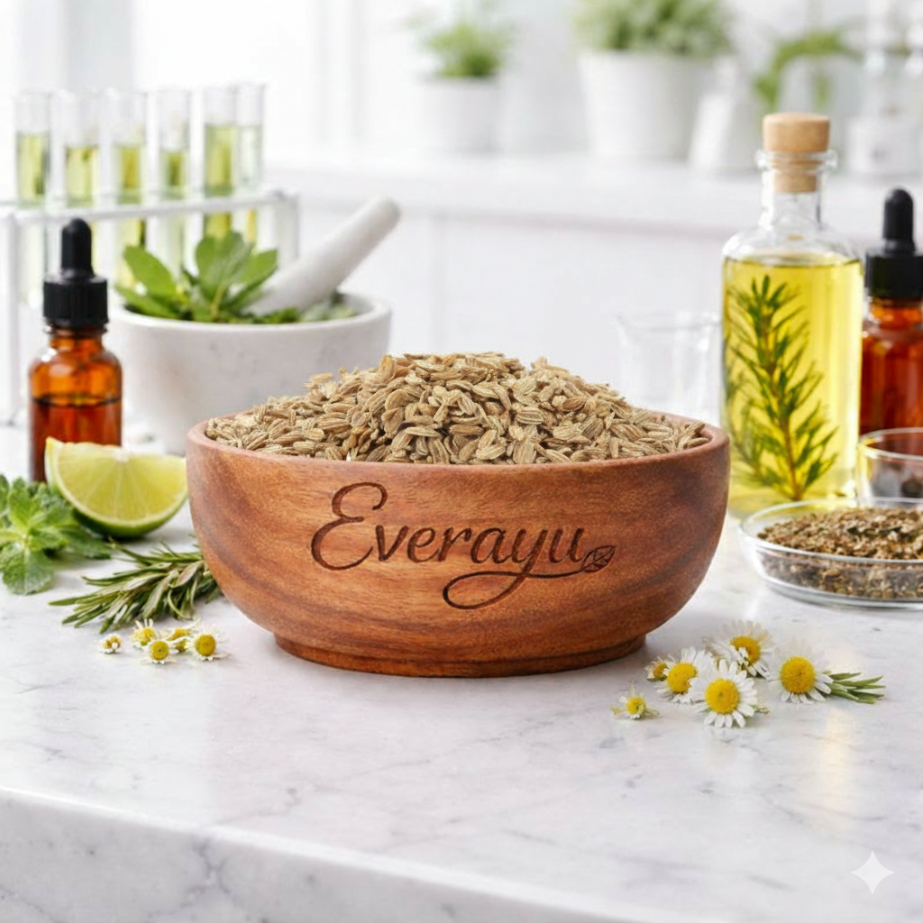 Edible Carrot Seeds (Daucus carota) – Pure Beej Gajar, traditional Ayurvedic aromatic seeds used in herbal and culinary preparations.