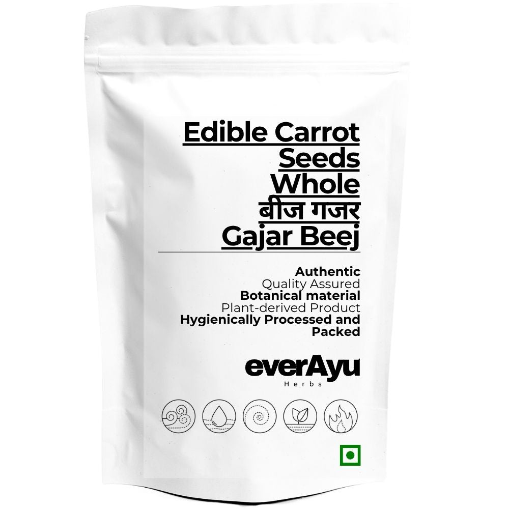 Edible Carrot Seeds Whole | बीज गजर | Beej Gajar | Daucus carota | Gajar Beej | Whole Botanical Seeds everAyu