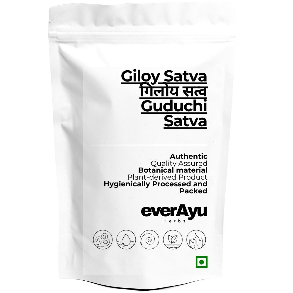 Giloy Satva | गिलोय सत्व | Giloi Satva | Guduchi Satva | Tinospora cordifolia Satva | Traditional Botanical Extract Powder everAyu