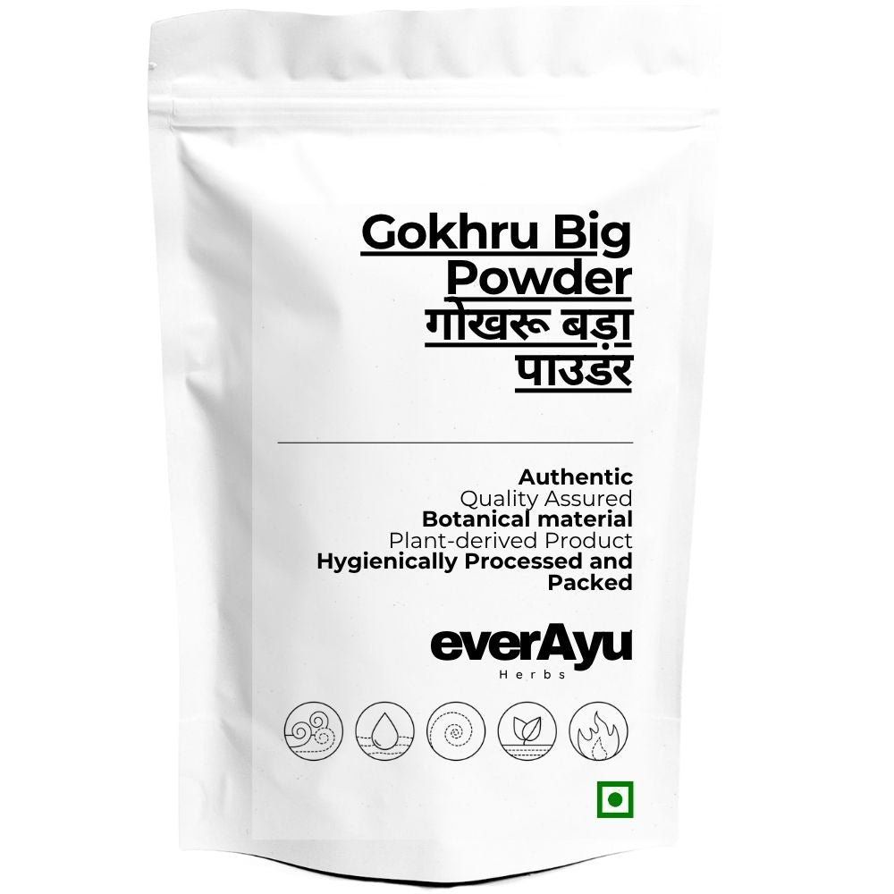 Gokhru Big Powder | गोखरू बड़ा पाउडर | Gokharu Bada Powder | Pedalium murex Powder | Large Caltrops Seed Powder | Fine Botanical Powder everAyu
