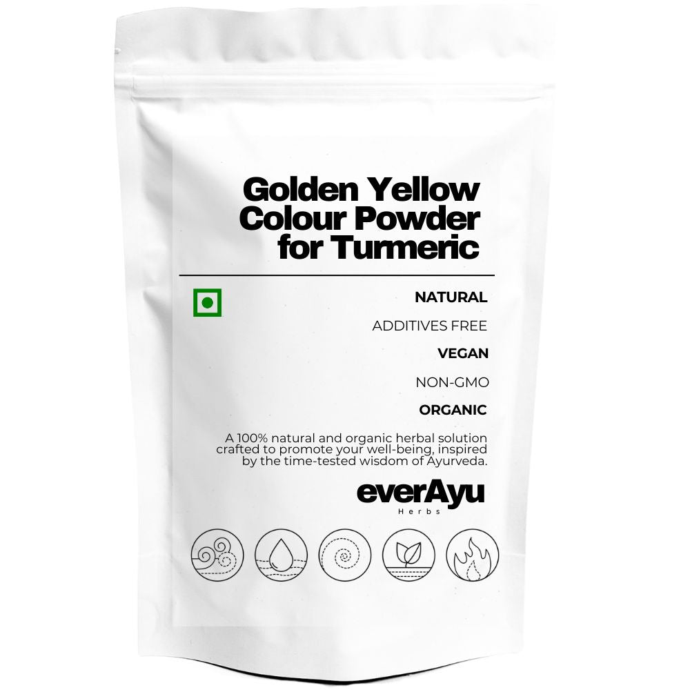 Golden Yellow Colour Powder, Natural Turmeric Pigment, Herbal Yellow Powder