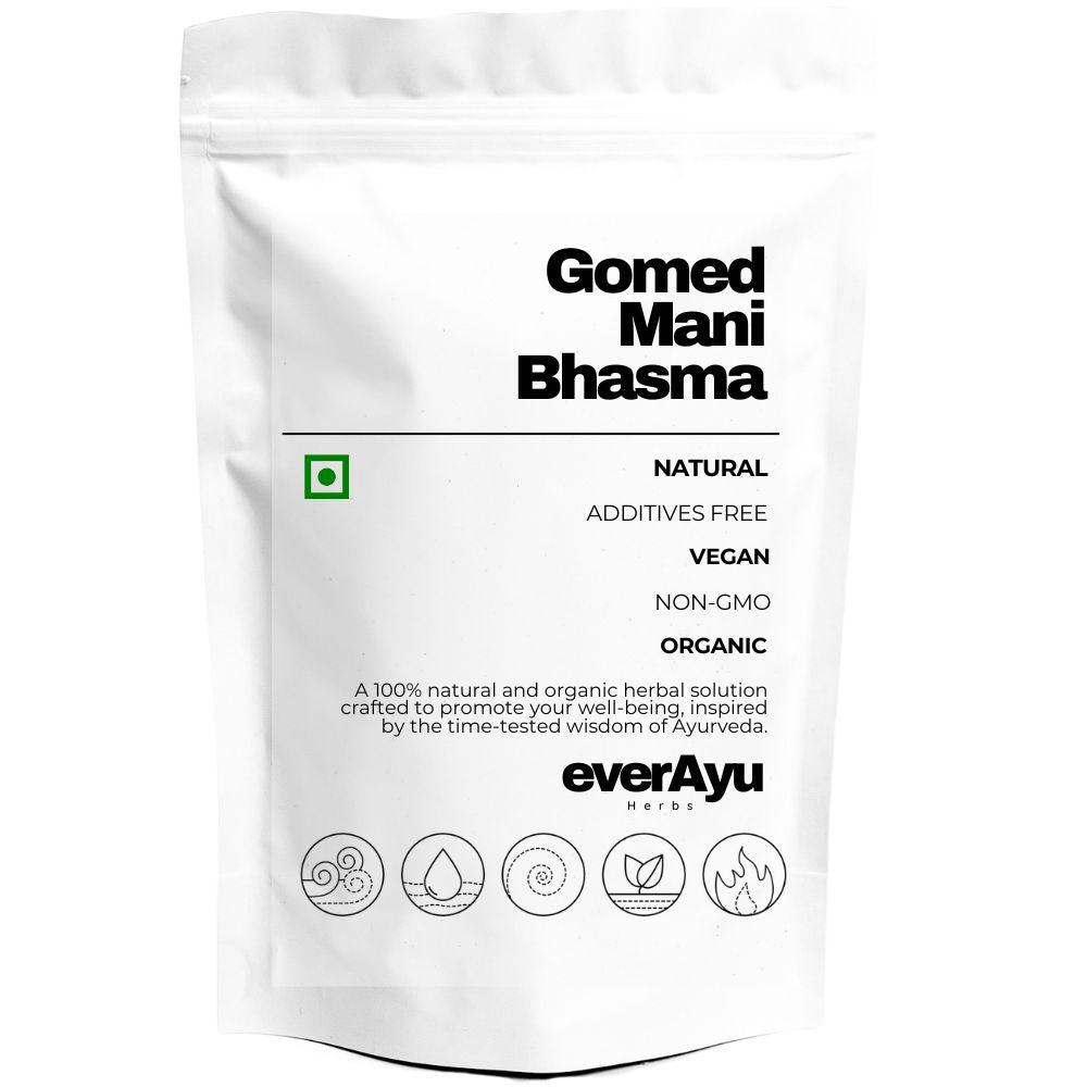 Gomed Mani Bhasma Hessonite Gem Ash Ayurvedic Mineral Powder