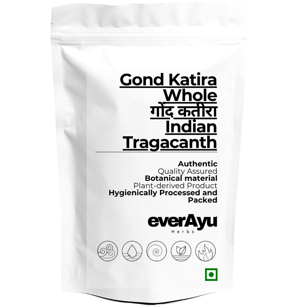 Gond Katira Whole | गोंद कतीरा | Indian Tragacanth | Cochlospermum gossypium | Natural Edible Gum Crystals | Whole Botanical Gum everAyu