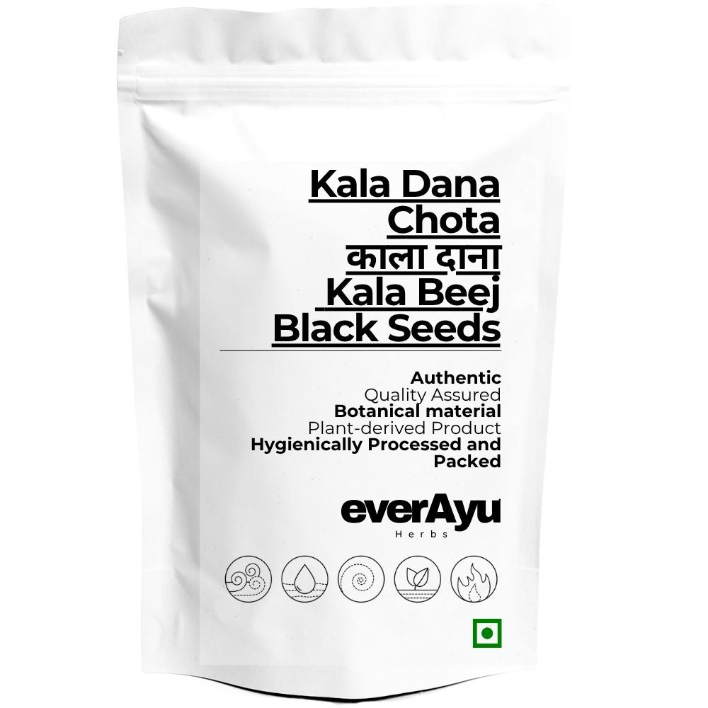 Kala Dana Chota Whole | काला दाना | Kala Beej | Ipomoea hederacea Seeds | Black Seeds | Whole Botanical Seeds everAyu