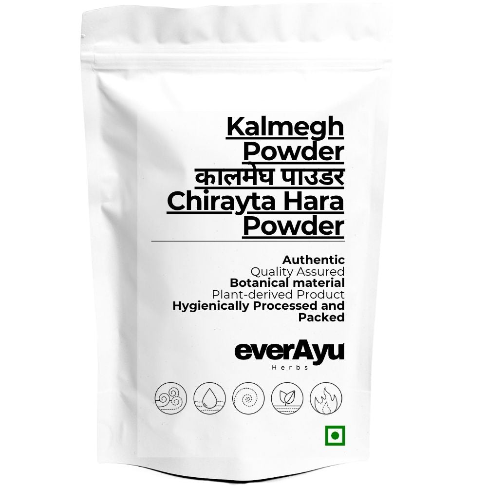 Kalmegh Powder | कालमेघ पाउडर | Chirayta Hara Powder | Andrographis paniculata Powder | Bhunimba Powder | King of Bitters Powder | Fine Botanical Herb Powder everAyu