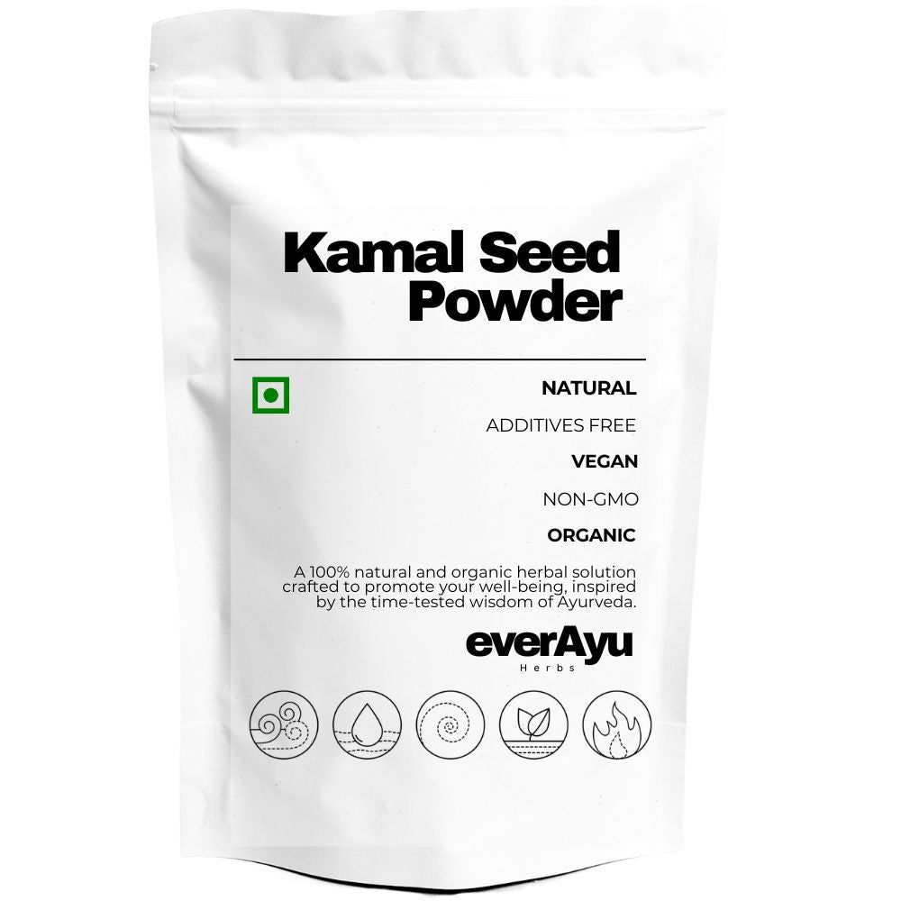 Pure Kamal Seed Powder (Nelumbo Nucifera) – Ayurvedic lotus seed powder used for natural balance, calmness, and skin glow.