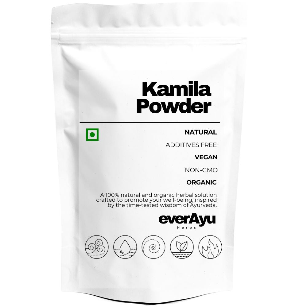 Pure Kamila Powder (Red Kamala / Mallotus Philippensis) – Traditional Ayurvedic herb used for cleansing, coloring, and rejuvenation.