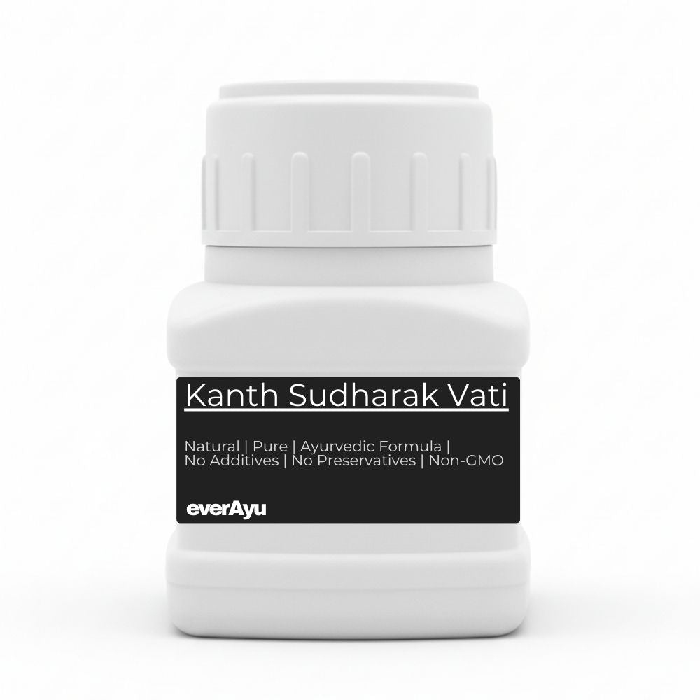 Kanth Sudharak Vati, कंठ सुधारक वटी, Kanth Sudharak Tablet, Voice clarity tablet, Ayurvedic throat care, Herbal throat lozenge, Yashtimadhu tablet