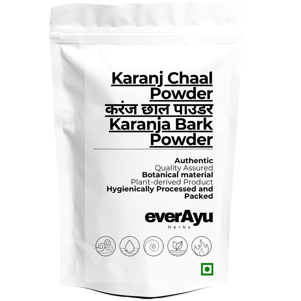 Karanj Chaal Powder | करंज छाल पाउडर | Karanja Bark Powder | Pongamia pinnata Bark Powder | Ghrtakaranja Powder | Karanjaka Powder | Fine Botanical Bark Powder everAyu