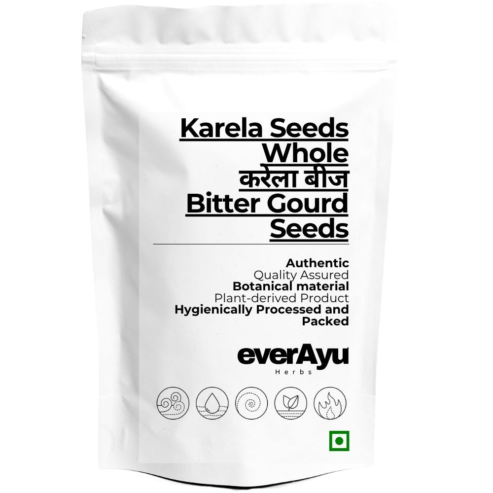 Karela Seeds Whole | करेला बीज | Bitter Gourd Seeds | Momordica charantia Seeds | Bitter Melon Seeds | Whole Botanical Seeds everAyu