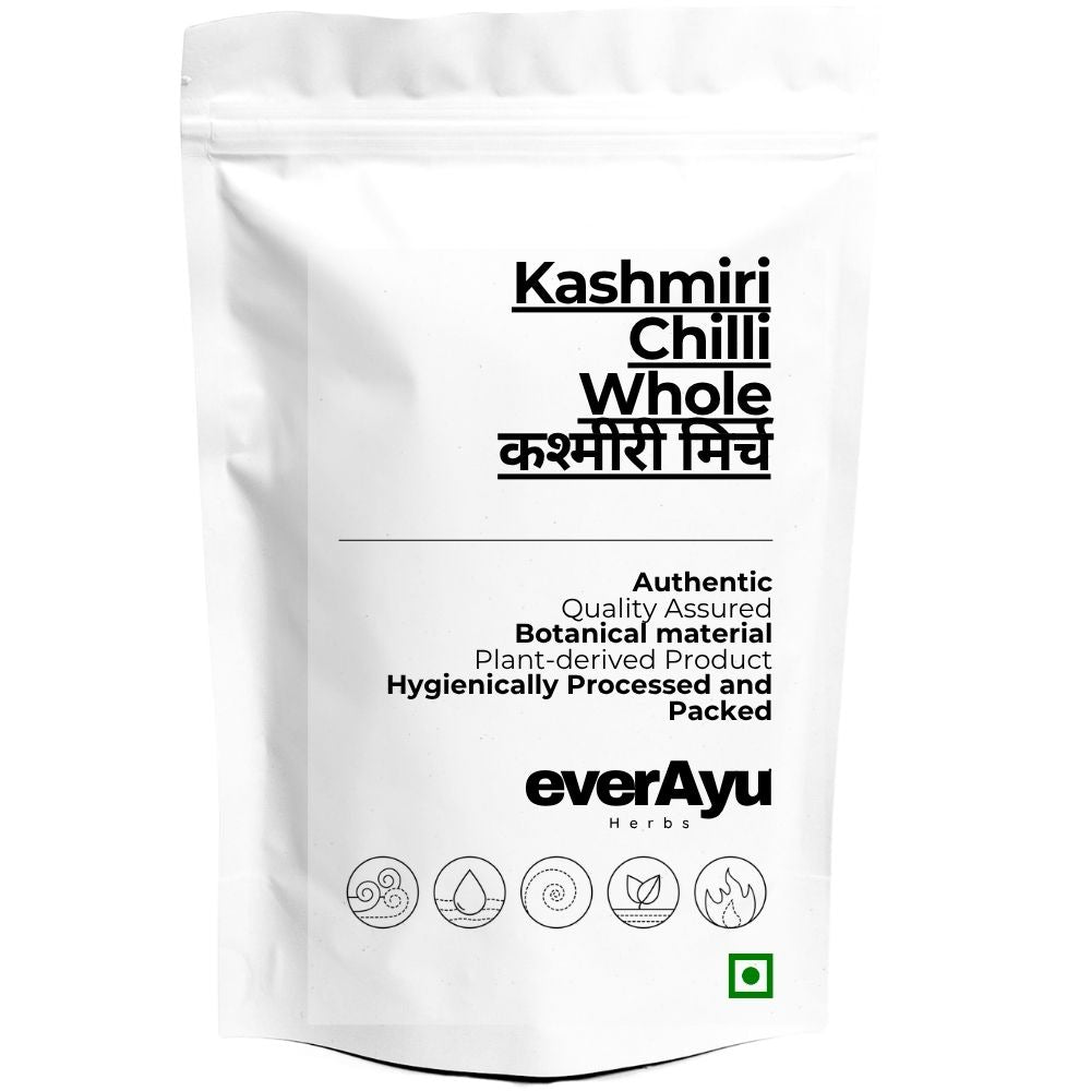 Kashmiri Chilli Whole | कश्मीरी मिर्च | Capsicum annuum | Kashmiri Red Chilli | Whole Dry Red Chilli | Whole Spice Chilli everAyu