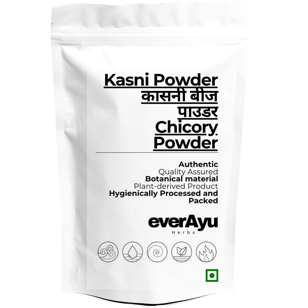 Kasni Powder | कासनी बीज पाउडर | Chicory Powder | Cichorium intybus Powder | Kasini Beej Powder | Kaasni Powder | Fine Botanical Seed Powder everAyu